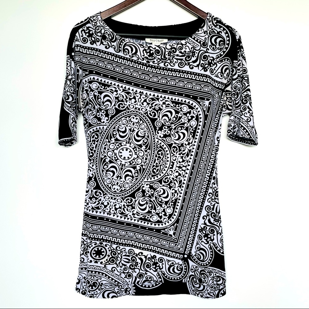 White House Black Market Short Sleeve Tunic Small